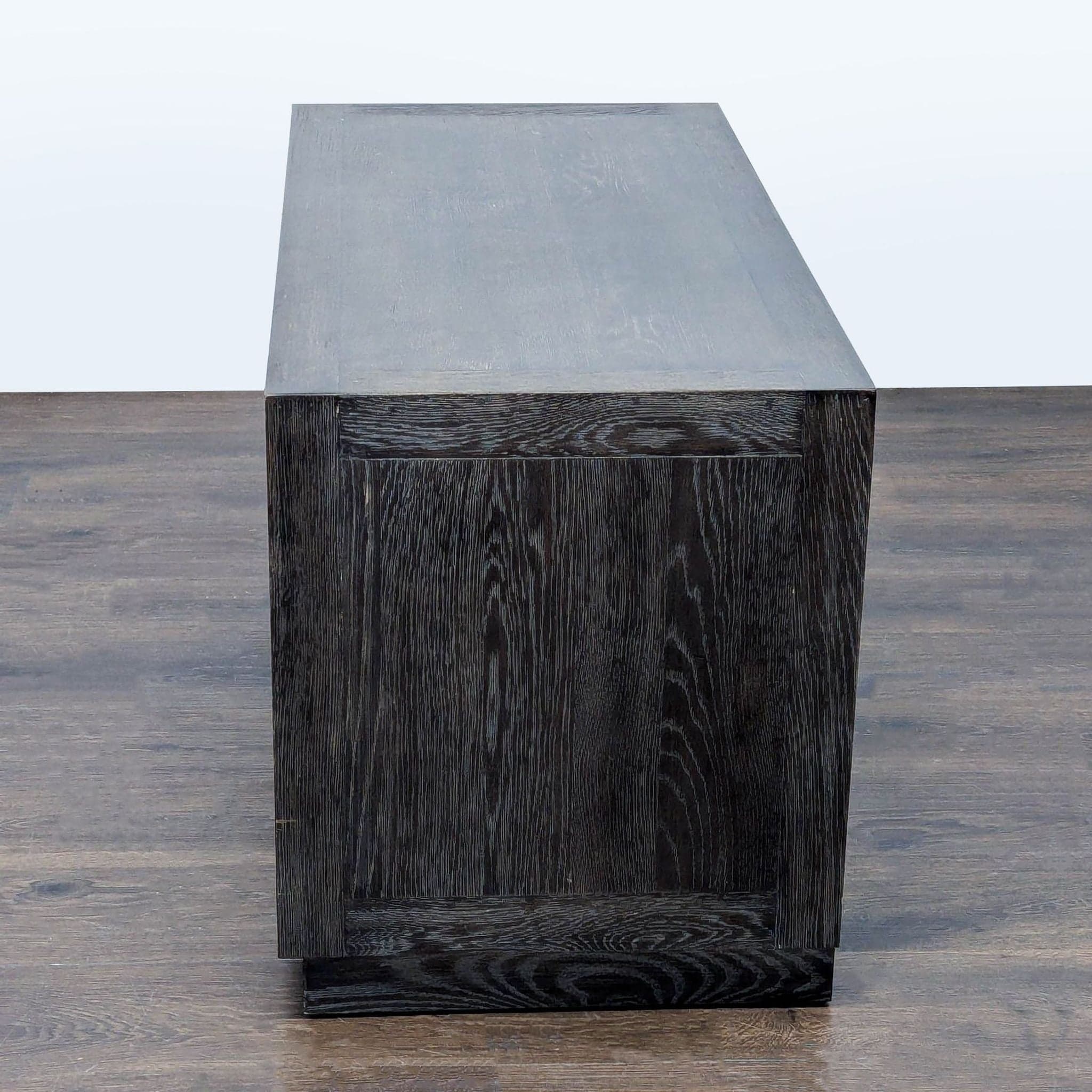 Restoration Hardware Large Two Drawer Nightstand with Chevron Pattern - Thumbnail 6