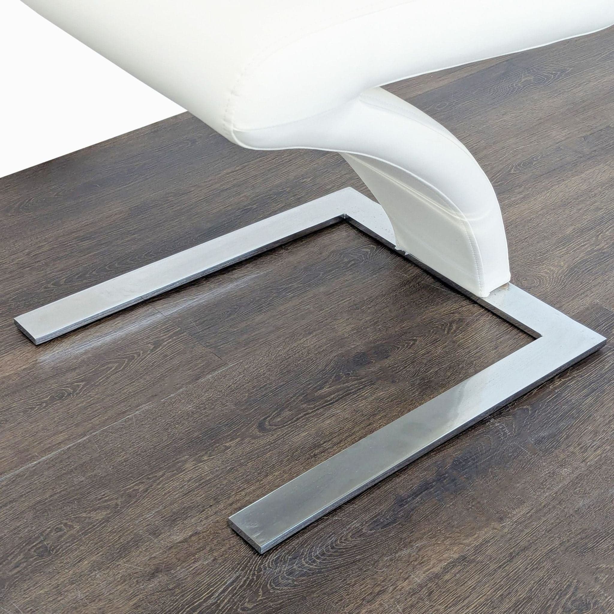 Faux Leather and Metal Dining Chair - Thumbnail 2