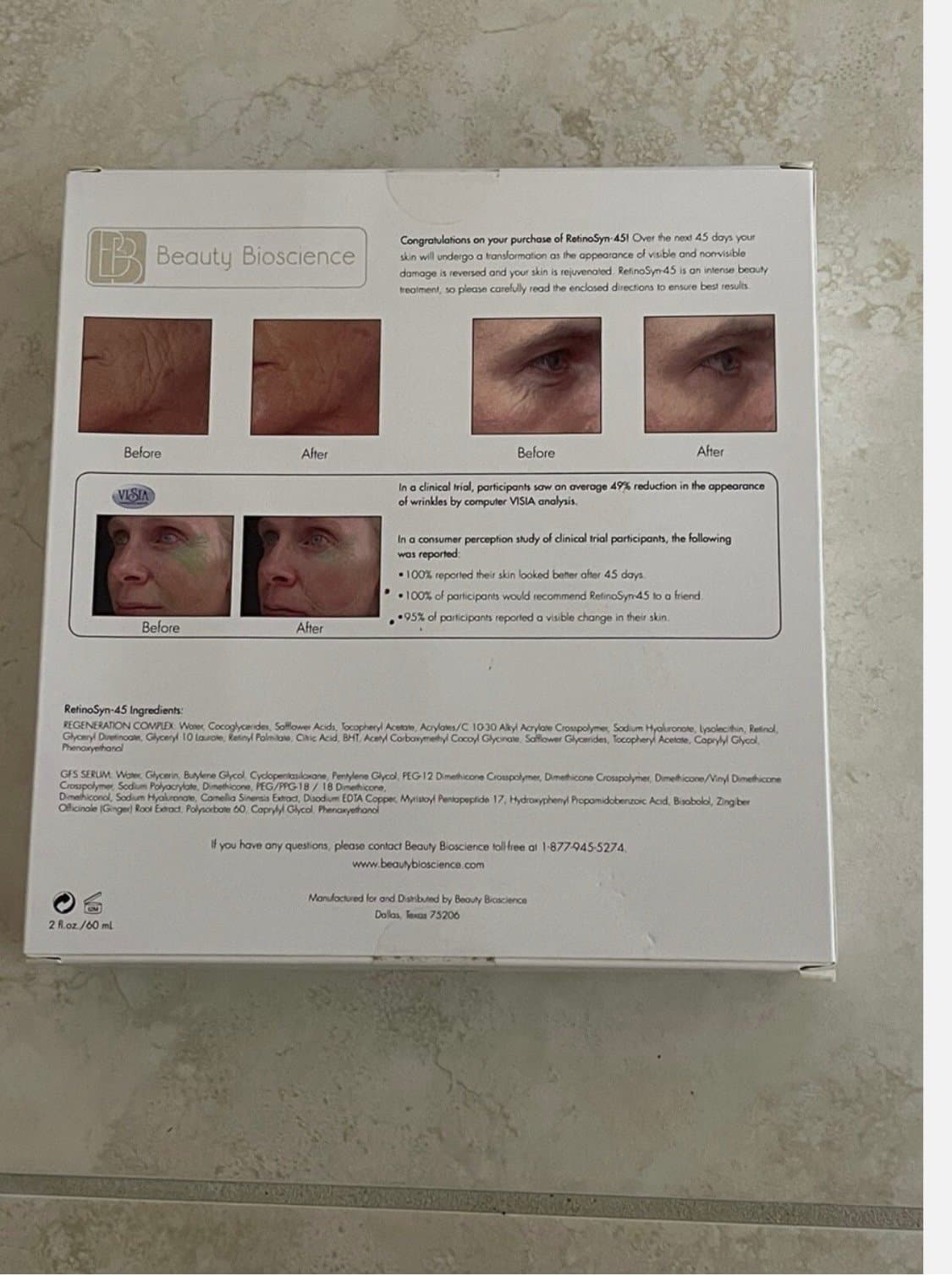 Beauty Bioscience RetinoSyn-45 NIB plus Cellular Renewal Treatment 4 oz - Thumbnail 3