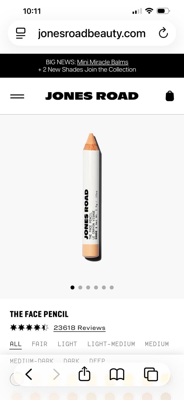 Jones Road Beauty The Face Pencil in Shade 2 NWOB - Image 1