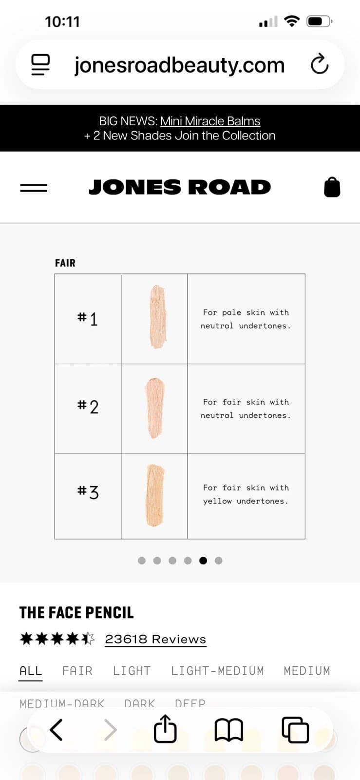 Jones Road Beauty The Face Pencil in Shade 2 NWOB - Thumbnail 2