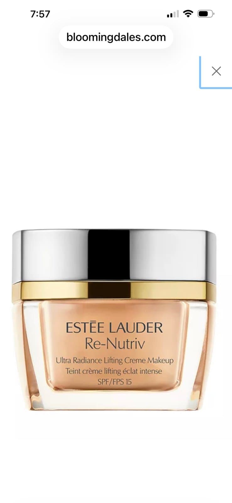 Estée Lauder Re-Nutriv Ultra Radiance Lifting Creme Makeup NIB in 3C2 Pebble - Image 1