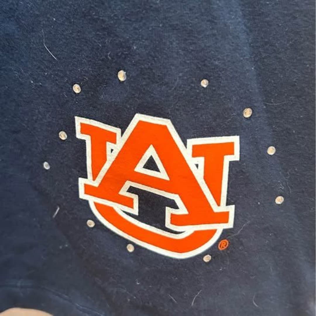 Navy Ruffle Auburn University Dress XL Girls but will fit adult NWT - Thumbnail 3