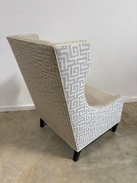 CBS Lee Jofa Greek Key Wingback Chair - Thumbnail 3