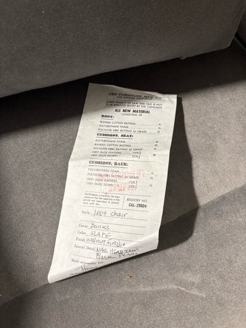 CBS Furniture Slate Velvet Chair With Silver Nailheads - Thumbnail 4