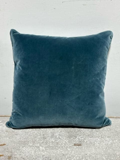 Ryan Studio Turquoise Satin Back Velvet Pillow - Image 1