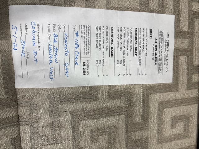 CBS Lee Jofa Greek Key Wingback Chair - Thumbnail 4