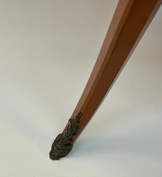 French Louis XV Style Marquetry & Gilt Bronze Table - Thumbnail 7