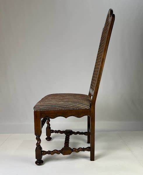 Baker Furniture Jacobean Style Barley Twist Dining Chairs - Set of 6 - Thumbnail 5