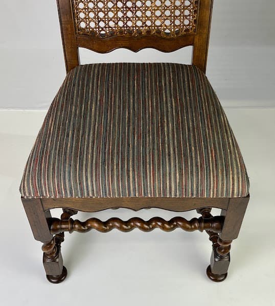 Baker Furniture Jacobean Style Barley Twist Dining Chairs - Set of 6 - Thumbnail 9