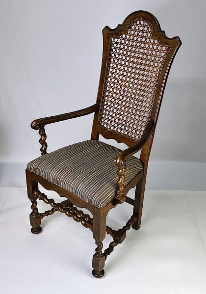 Baker Furniture Jacobean Style Barley Twist Dining Chairs - Set of 6 - Thumbnail 13