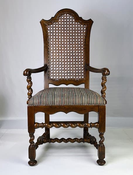 Baker Furniture Jacobean Style Barley Twist Dining Chairs - Set of 6 - Thumbnail 11