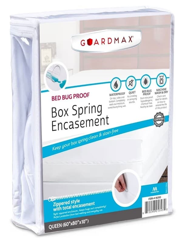 Guardmax Waterproof Queen Mattress or Box Spring Protector w/Zipper (60"x80"x10" - Image 1