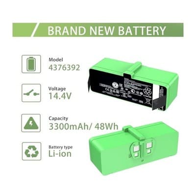 Battery for iRobot Roomba 500-900 Series 14.4V 1800mAh 4376392 JOTACT - Thumbnail 2