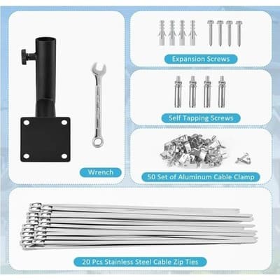 Heavy-Duty Starlink Roof Mount Kit Adjustable Satellite Mount Bracket - Thumbnail 4
