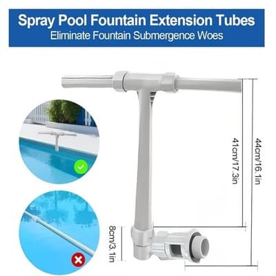 Waterfall Pool Fountain for Above and Inground Pools 2-in-1 Adjustable #PG078 - Thumbnail 3