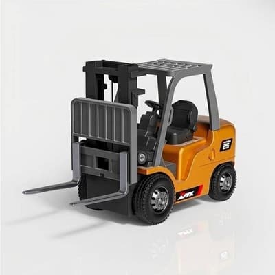 Mini RC Forklift Toy 1/64 Scale 7-Channel Remote Control Engineering Vehicle - Image 1