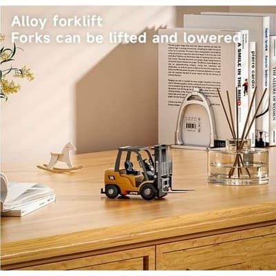 Mini RC Forklift Toy 1/64 Scale 7-Channel Remote Control Engineering Vehicle - Thumbnail 2