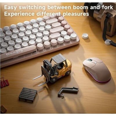 Mini RC Forklift Toy 1/64 Scale 7-Channel Remote Control Engineering Vehicle - Thumbnail 6