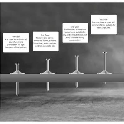 Manual Mini Steel Nail Gun Kit 5-Speed + 100 Nails Air Nailer Wall Shooting Tool - Thumbnail 6