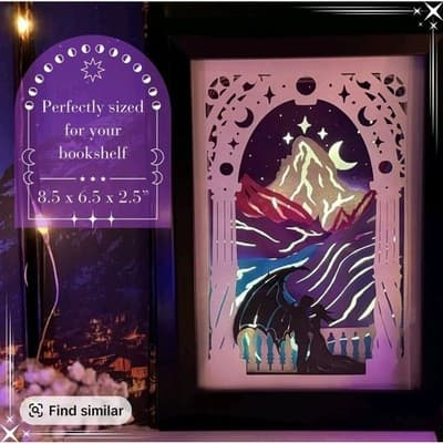 City of Starlight Book Nook | Fantasy Light Box | 3D Shadow Box | ACOTAR - Thumbnail 4