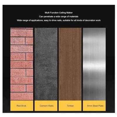 Manual Mini Steel Nail Gun Kit 5-Speed + 100 Nails Air Nailer Wall Shooting Tool - Thumbnail 5