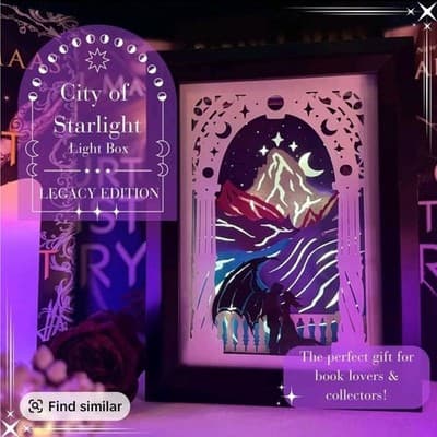 City of Starlight Book Nook | Fantasy Light Box | 3D Shadow Box | ACOTAR - Thumbnail 3