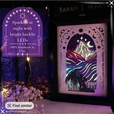 City of Starlight Book Nook | Fantasy Light Box | 3D Shadow Box | ACOTAR - Thumbnail 5
