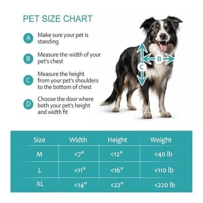 Dog Doors for L-XL Dogs, Energy Efficient French Dog Door with Aluminum Frame - Thumbnail 9