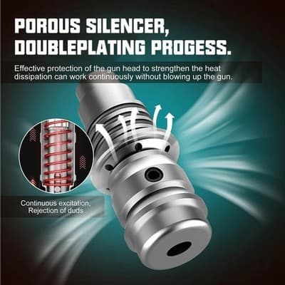 Manual Mini Steel Nail Gun Kit 5-Speed + 100 Nails Air Nailer Wall Shooting Tool - Thumbnail 9