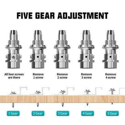 Manual Mini Steel Nail Gun Kit 5-Speed + 100 Nails Air Nailer Wall Shooting Tool - Thumbnail 10