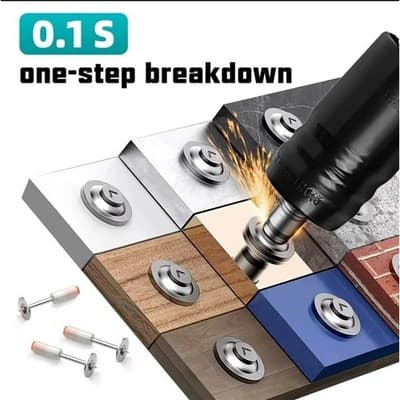 Manual Mini Steel Nail Gun Kit 5-Speed + 100 Nails Air Nailer Wall Shooting Tool - Thumbnail 11