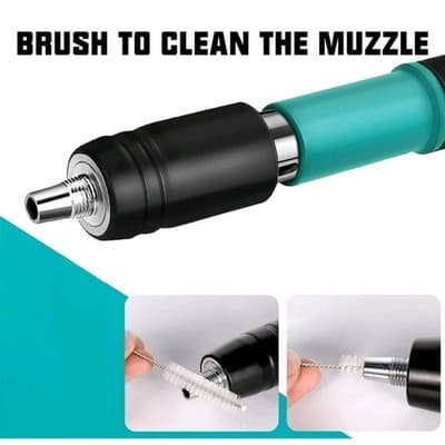 Manual Mini Steel Nail Gun Kit 5-Speed + 100 Nails Air Nailer Wall Shooting Tool - Thumbnail 14