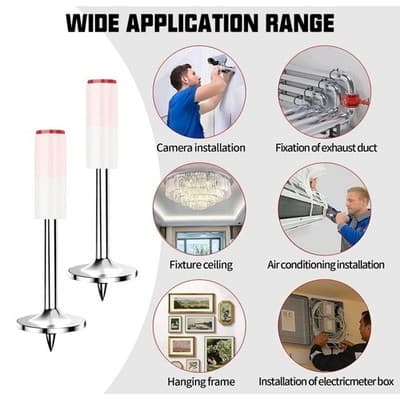 Manual Mini Steel Nail Gun Kit 5-Speed + 100 Nails Air Nailer Wall Shooting Tool - Thumbnail 15