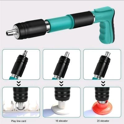 Manual Mini Steel Nail Gun Kit 5-Speed + 100 Nails Air Nailer Wall Shooting Tool - Thumbnail 21