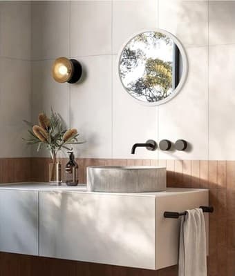 Round Wall Mirror 20 Inch Circle Wall Mirror for Bathroom, White Wood by JJUUYOU - Thumbnail 4