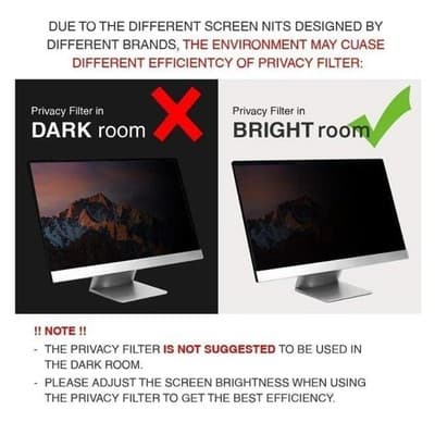 24” Privacy Screen Filter 16:9 531x298mm Anti-Glare Monitor Laptop* - Thumbnail 6