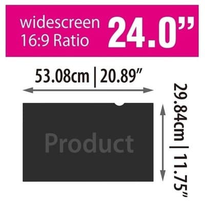 24” Privacy Screen Filter 16:9 531x298mm Anti-Glare Monitor Laptop* - Thumbnail 8