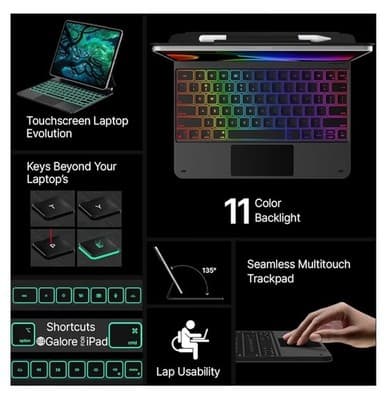 Typecase Edge Keyboard Case for iPad Air 13(M3 2025/M2 2024) and iPad Pro 12.9 - Thumbnail 7