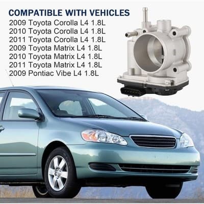 Throttle Body for 2009 2010 Toyota Corolla Matrix Pontiac Vibe 1.8L S20090 - Image 1
