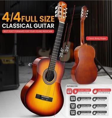 Pyle Acoustic Guitar Kit, 4/4 Full Size, Full Accessory Kit #PGACLS90BB - Thumbnail 4