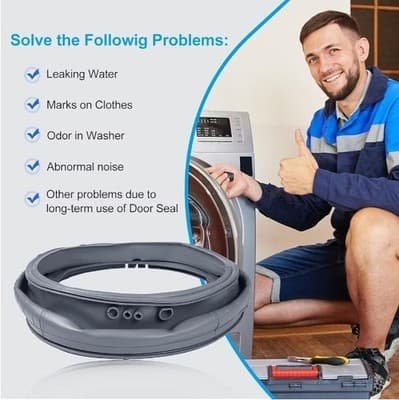 MDS47123619 Washer Door Boot Seal Gasket for LG Washers AP6236842 PS12081606 - Thumbnail 6