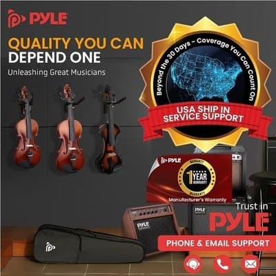 Pyle Violin, Full Size 4/4 Starter Kit w/ Case Bow Rosin Shoulder Rest #PGVILN20 - Thumbnail 7