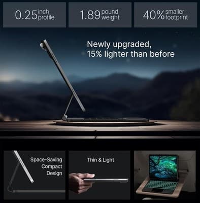 Typecase Edge Keyboard Case for iPad Air 13(M3 2025/M2 2024) and iPad Pro 12.9 - Thumbnail 9