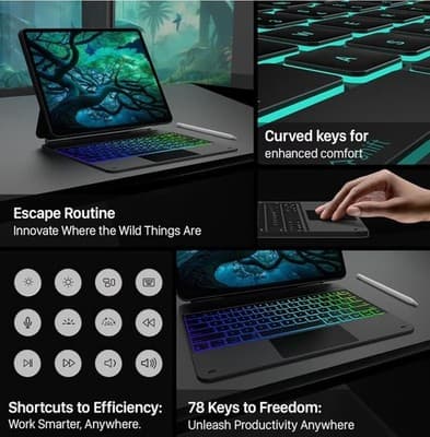 Typecase Edge Keyboard Case for iPad Air 13(M3 2025/M2 2024) and iPad Pro 12.9 - Thumbnail 11