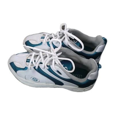 Vintage Dexter Women’s Bowling Shoes US 8.5 White Teal KF2001 B937-5 Retro Rare - Thumbnail 2