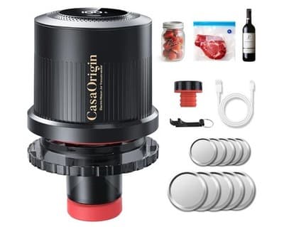 Electric Mason Jar Vacuum Sealer Kit for Wide & Regular Mouth Jars, 4 In 1 - Thumbnail 2