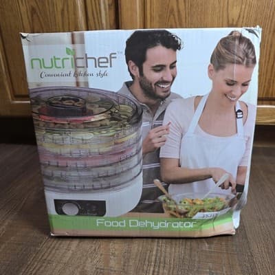 NutriChef Food Dehydrator 5-Tray Electric Fruit Jerky Dryer Open Box Cracked Lid - Thumbnail 3