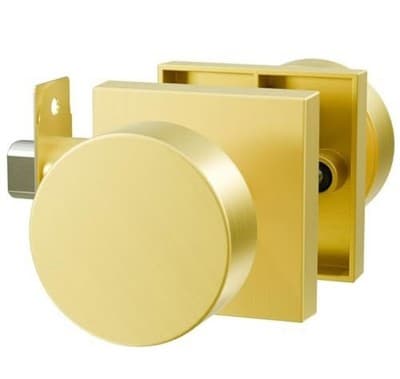 Gold Door Knob for Hallway, Closet and Bathroom Brushed Gold (1 Pack) Euvovito - Image 1