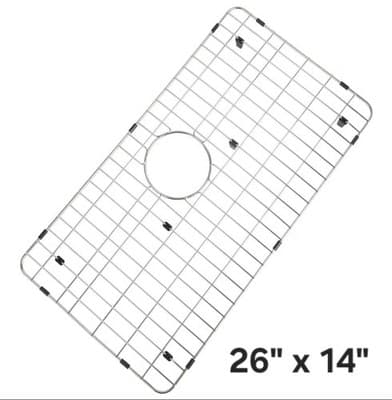 Kitchen Sink Grid and 26" x 14 1/16", Stainless Steel By Monsinta - Image 1
